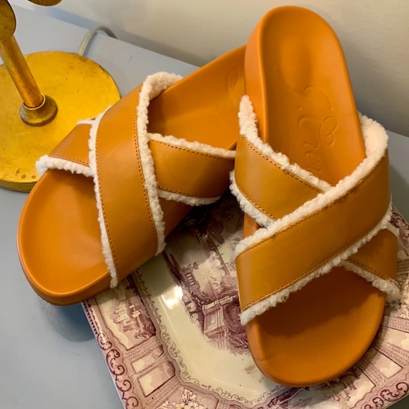 J. Crew Shoes - J. Crew Pacific Sherpa Cross-Strap Sandals